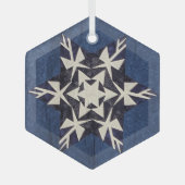 Juni-Schneeflockenschmuck Ornament Aus Glas (Vorderseite)