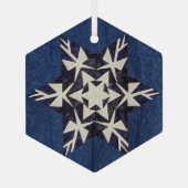 Juni-Schneeflockenschmuck Ornament Aus Glas (Rückseite)