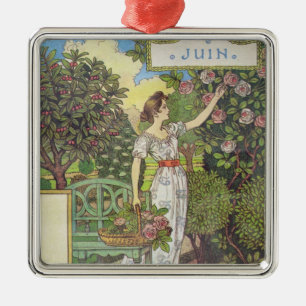 Juni Silbernes Ornament