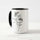 Juni-Trauzeugin | Honeysuckle Birth Blume Tasse (Vorderseite Links)