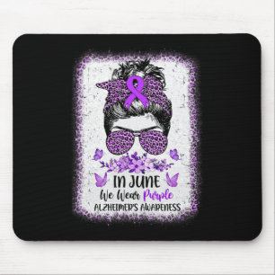 Juni Wir tragen lila Alzheimerheimer-Bewusstseins- Mousepad