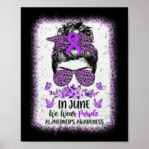 Juni Wir tragen lila Alzheimerheimer-Bewusstseins- Poster