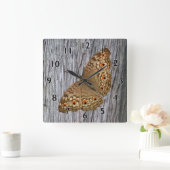 Junio Panther Butterfly Quadratische Wanduhr (Zuhause)