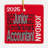 Junior Accountant Extraordinaire CUSTOM Keramikornament (Vorderseite)