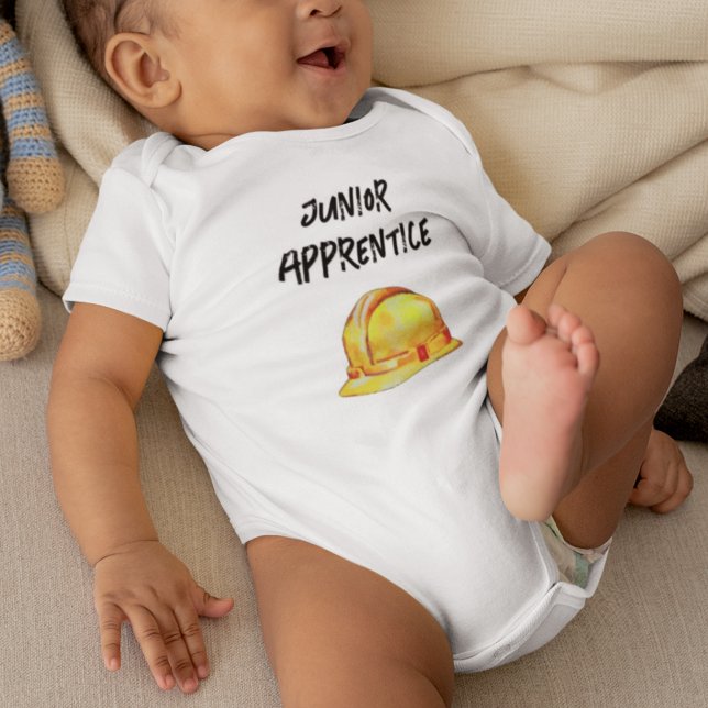 Junior Apprentice Hard Hat Construction Baby Strampler (Von Creator hochgeladen)