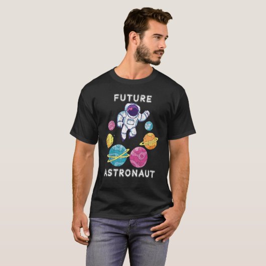 Junior Astronaut Space Science Planets Kids Future T-Shirt (Vorne ganz)