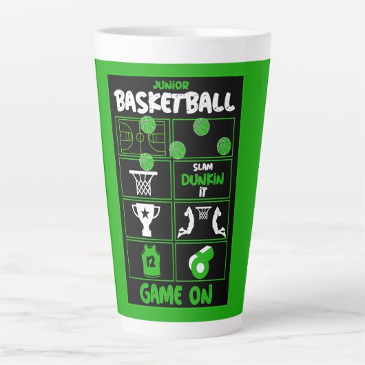 Junior Basketball Spieler Milchtasse (Vorderseite)