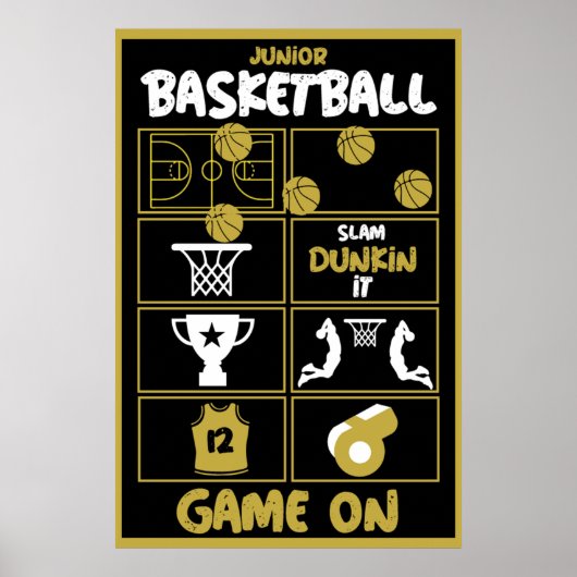 Junior Basketball Spieler Poster (Vorne)