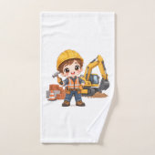 Junior-Bau-Team Badhandtuch Set (Handtuch)