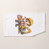 Junior-Bau-Team Badhandtuch Set (Handtuch)