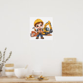 Junior-Bauarbeiter-Crew Poster (Küche)