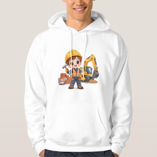 Junior-Bauarbeiter Hoodie (Vorderseite)