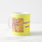 Junior-Baum-Sonnenuntergang Kaffeetasse (Vorderseite Links)