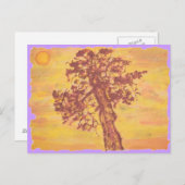 Junior-Baum-Sonnenuntergang Postkarte (Vorne/Hinten)
