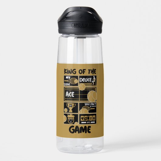 Junior Boys Tennis King of the Game Trinkflasche (Rückseite)