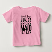 Junior Bridesmaid Brautparty Individuelle Name T - Baby T-shirt (Vorderseite)
