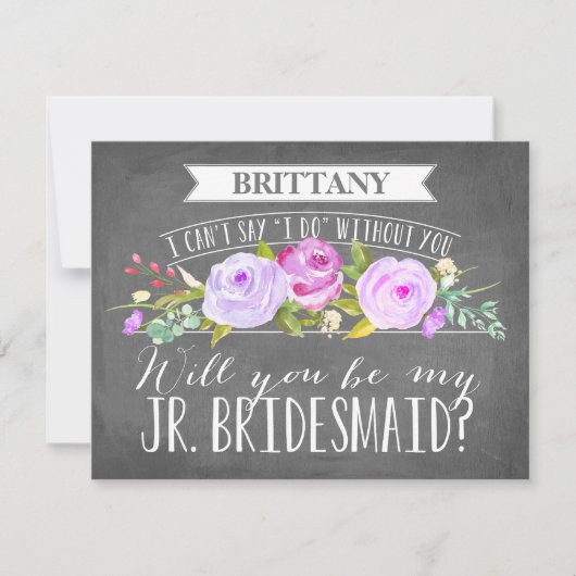 Junior Bridesmaid Card | Bridesmaid Einladung (Vorderseite)