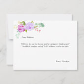 Junior Bridesmaid Card | Bridesmaid Einladung (Rückseite)