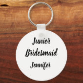 Junior Bridesmaid Geschenke Individuelle Name Hoch Schlüsselanhänger (Vorderseite)
