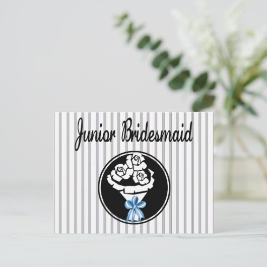 Junior Bridesmaid Postkarte (Stehend Vorderseite)