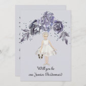 Junior Bridesmaid Request Slate Blue Series (Vorne/Hinten)