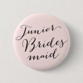 Junior Bridesmaid Script Wedding Brautparty Button (Vorderseite)