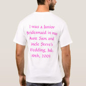 Junior Bridesmaid T - Shirt (Rückseite)