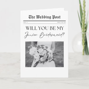 Junior Bridesmaid Vorschlag, einfache Zeitung Karte