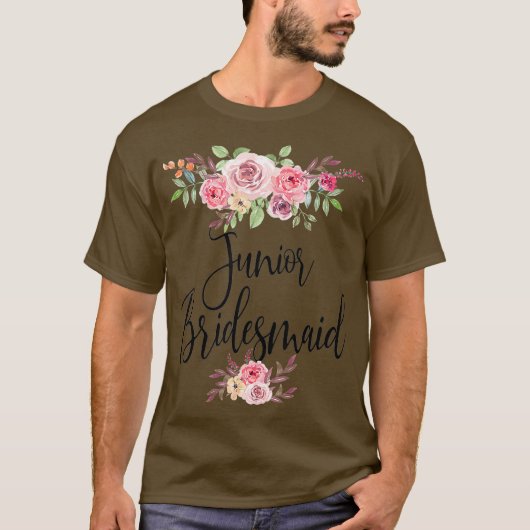 Junior Bridesmaid Wedding Brautparty T-Shirt (Vorderseite)