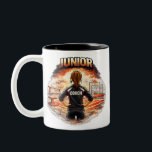 Junior Coach Mug - Gymnastics Gift Zweifarbige Tasse<br><div class="desc">Celebrate the dedication and passion of a young or assistant gymnastics coach with this inspiring Junior Coach mug. Designed for junior coaches, assistant trainers, and rising leaders in gymnastics, this mug features a strong coach illustration paired with a clean, elegant design. Perfect as a gift for competitions, end of season,...</div>