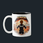 Junior Coach Mug - Gymnastics Gift Zweifarbige Tasse<br><div class="desc">Celebrate the dedication and passion of a young or assistant gymnastics coach with this inspiring Junior Coach mug. Designed for junior coaches, assistant trainers, and rising leaders in gymnastics, this mug features a strong coach illustration paired with a clean, elegant design. Perfect as a gift for competitions, end of season,...</div>