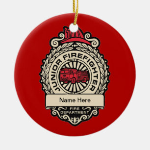 Junior Firefighter-Abzeichen Keramikornament