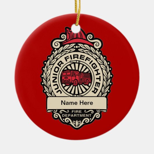 Junior Firefighter-Abzeichen Keramikornament (Vorne)