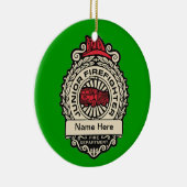 Junior Firefighter's Abzeichen Custom Keramik Ornament (Rechts)