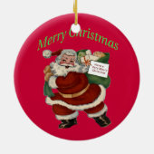 Junior Firefighter's Abzeichen Custom Keramik Ornament (Hinten)