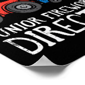 Junior Fireworks Director Traktor 4th July Boys Poster (Ecke)