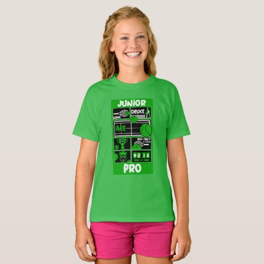 Junior Girl Tennis Player T - Shirt (Vorne ganz)