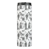 JUNIOR Handlers Dog Schwarze Toile anzeigen Thermosbecher (Rückseite)