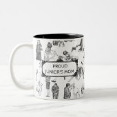 JUNIOR Handlers Dog Schwarze Toile anzeigen Zweifarbige Tasse (Links)