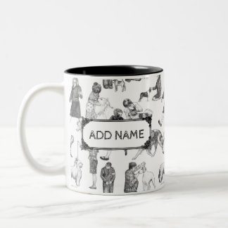JUNIOR Handlers Hund Schwarzen Film mit Individuel Zweifarbige Tasse