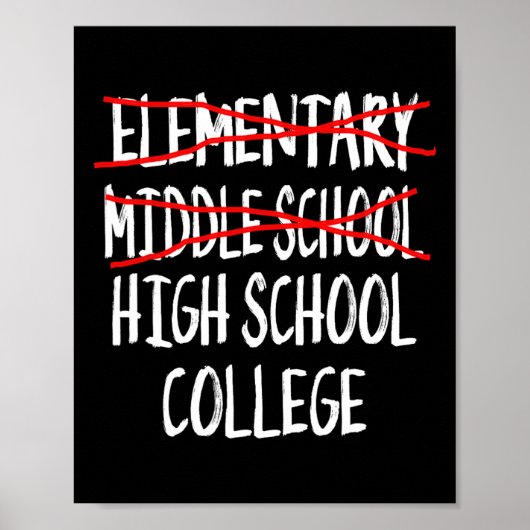 Junior High Abschluss - Funny Middle School Gradu Poster (Vorne)