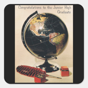 Junior High Abschluss Quadratischer Aufkleber