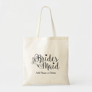 Junior Jr. Brautjungfer Tote Budget Canvas-Tasche Tragetasche