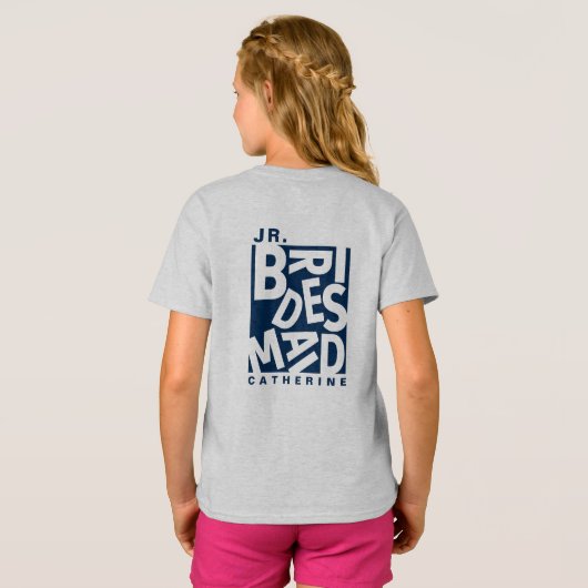 Junior Jr. Bridesmaid, Hochzeitsfeier, Navy Blue T-Shirt (Schwarz voll)