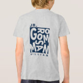 Junior Jr. Trauzeuge, Hochzeitsfeier, Navy Blue Tri-Blend Shirt (Rückseite)