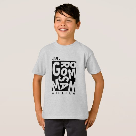 Junior Jr. Trauzeuge, Hochzeitsfeier T-Shirt (Vorne ganz)