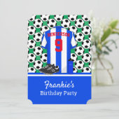 Junior-Jugendfußball-Veranstaltung BW Streifen Einladung (Stehend Vorderseite)