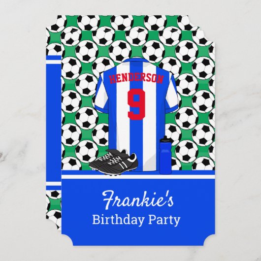 Junior-Jugendfußball-Veranstaltung BW Streifen Einladung (Vorne/Hinten)