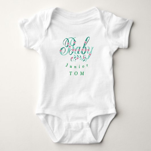 Junior-Kalligraphie Personalisiert Baby Bodysuit Baby Strampler (Vorderseite)