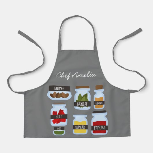 Junior Koch Jar Gewürze farbenfrohe Kinder Schürze (Vorderseite)
